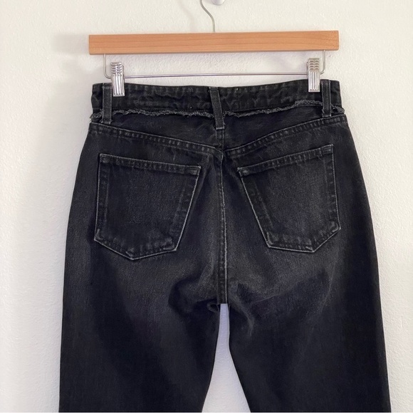 Reformation Julia Cropped Cigarette Frayed High Waist Jean Euphrates 26 - Picture 8 of 16